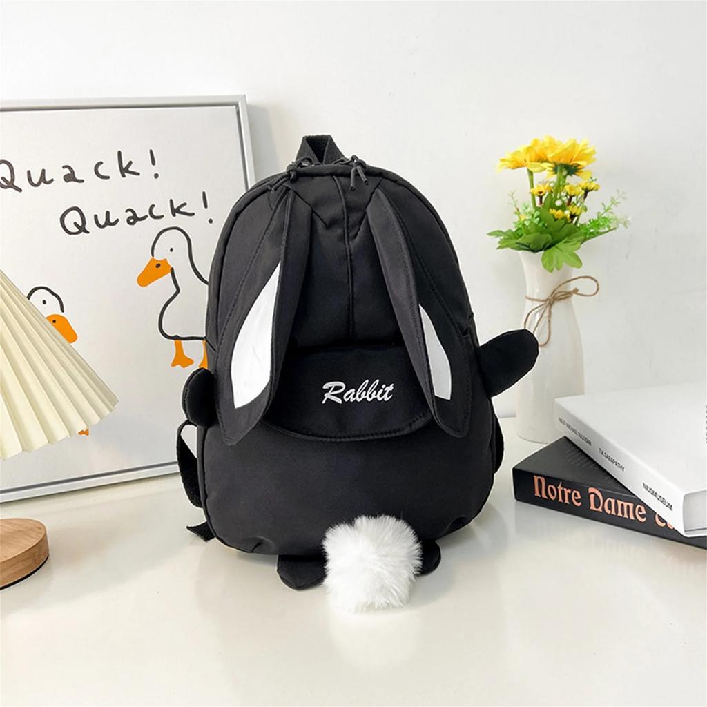 Meisjes Rugzak met Konijnenoren Casual Schooltas Waterdicht Grote Capaciteit Schoolrugzak Soepele Rits Stevig Tieners Reizen en Cadeaus