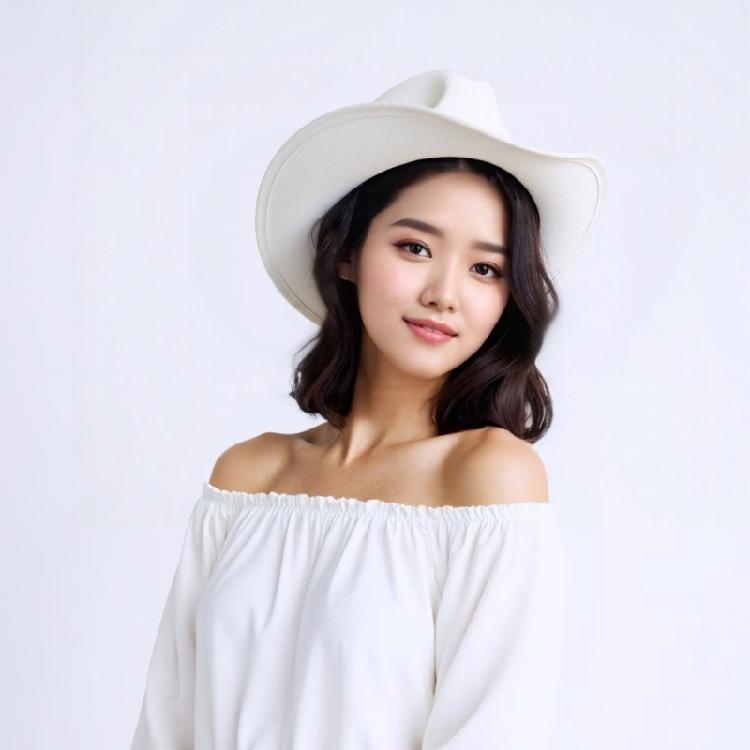 Cappello Solare Unisex a Tesa Larga Arrotolabile in Misto Lana per Viaggi e Festival Musicali