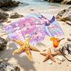 Custom Name Personalized KPop Demon Hunters Print Beach Towel, for Trip Camping Beach Party Home Decor, Birthday Gift for Family & Friends