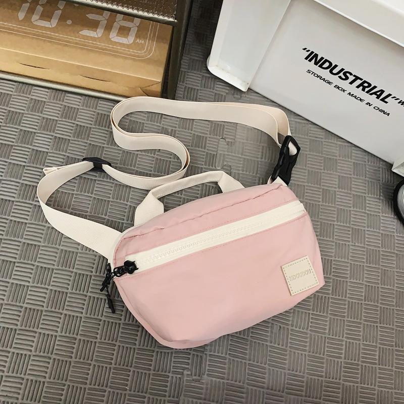 Chest Bag Men's High-end Color Matching Star Sports Crossbody Bag Large Capacity Portable Shoulder Bag