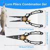 Lure Pliers Saltwater Resistant 8.07/7.68 Inch Stainless Steel Head Multifunctional Fishing Pliers for Ring Opening Hook Removal