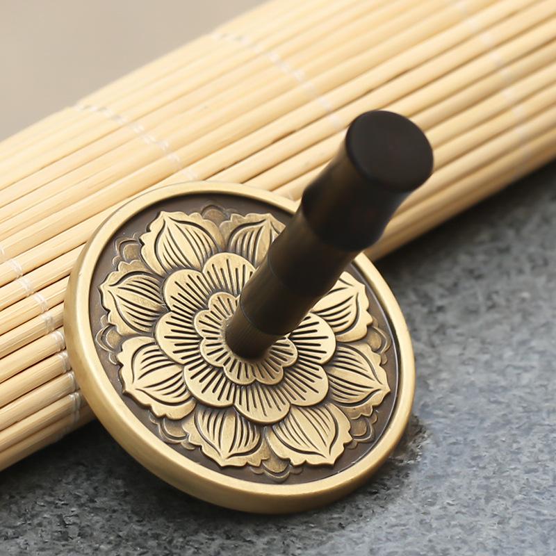 Kodo Brass Lotus Incense Ash Pressing and Leveling Tool