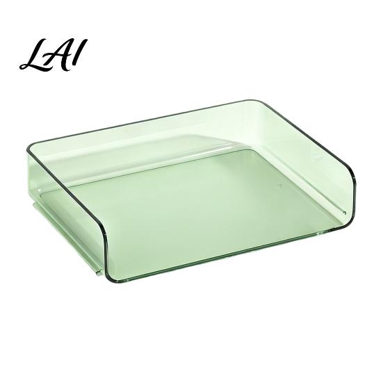 Non-slip Document Organizer Large Capacity Desk for Documents Files Letters A4 Paper Book Notes Mail Desktop File Holder Clear Stackable Tray,
