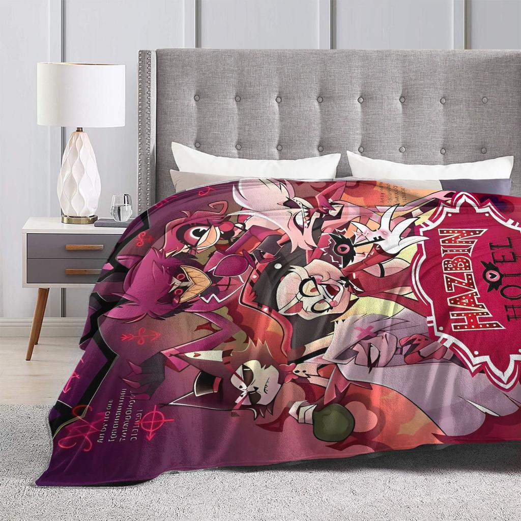 VOX H-Hazbin Hotel Alastor Game Flannel Blankets Super Soft Throw Blanket for Home Decor Office Print Bedspread Sofa Bed Cover