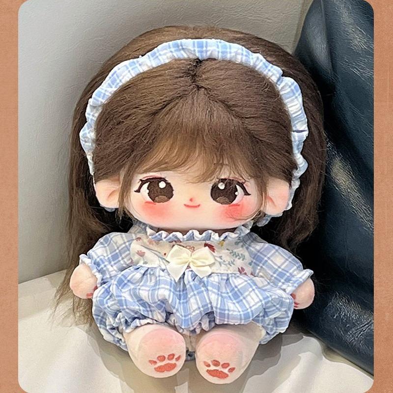 20cm Cute Cotton Plushies Toys Baby Clothes Idol Star Dolls Stuffed Customization Figure Toys Changeable Clothes Doll Collection