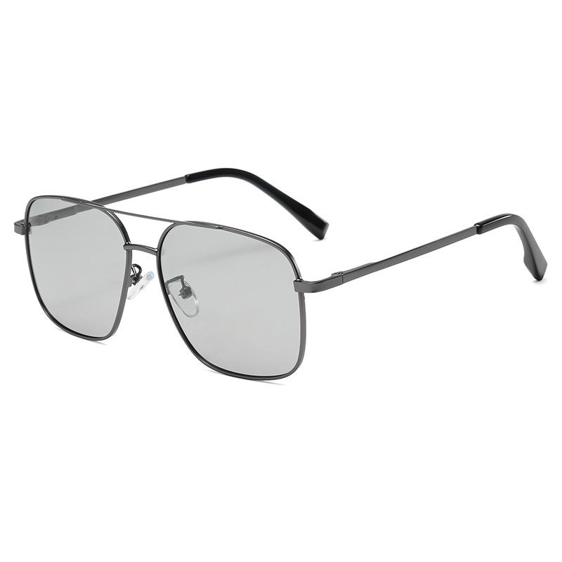 Fashion Polarized Sunglasses Men'S Trend Color-Changing Double Beam Sunglasses Uv-Proof Driver Glasses