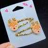 Beliebte Weihnachts-Haarspange Rutschfest Starker Clip Weihnachtsmotiv-Designs Für Frauen und Kinder Alltags-Haarschmuck 1 Paar