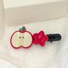 4Pcs Girl Hairpin Red Fruit Slice Decor Hair Clips Smooth Surface Rounded Edges Lightweight Hair Pins Hair Accessories