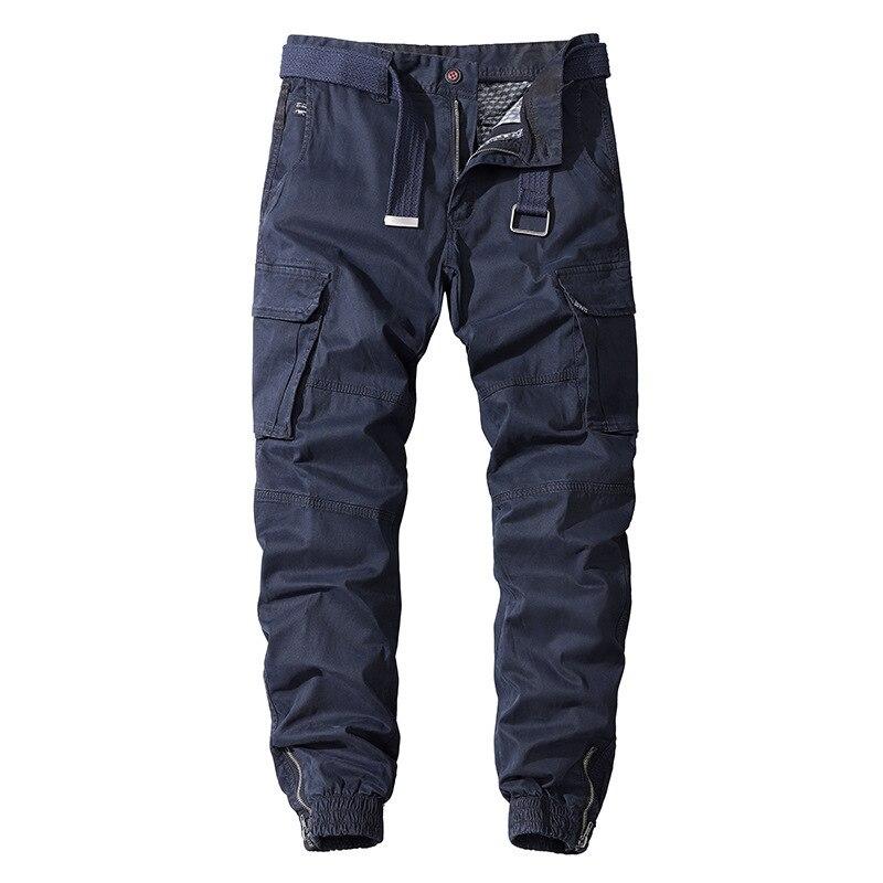 Men Casual Cotton Cargo Pants Elastic Outdoor Hiking Trekking Tactical Sweatpants Male Military Multi-Pocket Combat Trousers