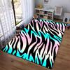 Colorful Zebra Print Gradient Carpet for Living Room or Bedroom Decor Suitable for use as an anti-slip for living room bedroom sofas