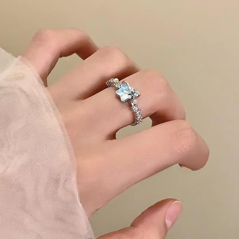 Blue Star Moon Adjustable High-End Index Finger Ring Jewelry
