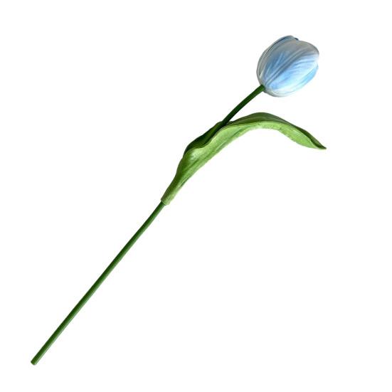 Artificial Tulip Flower 13" Long Stem Fake Tulip Realistic Real Touch PU Faux Flower for Spring Easter Home Kitchen Wedding Decoration