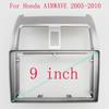 Car Android Audio Radio 9 Inch Big Screen 2 Din Fascia DVD Player Frame For Honda Airwave 2005-2010  Dash Mount Fitting Kit