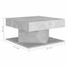 Coffee Table Concrete Grey 57x57x30 cm Particleboard