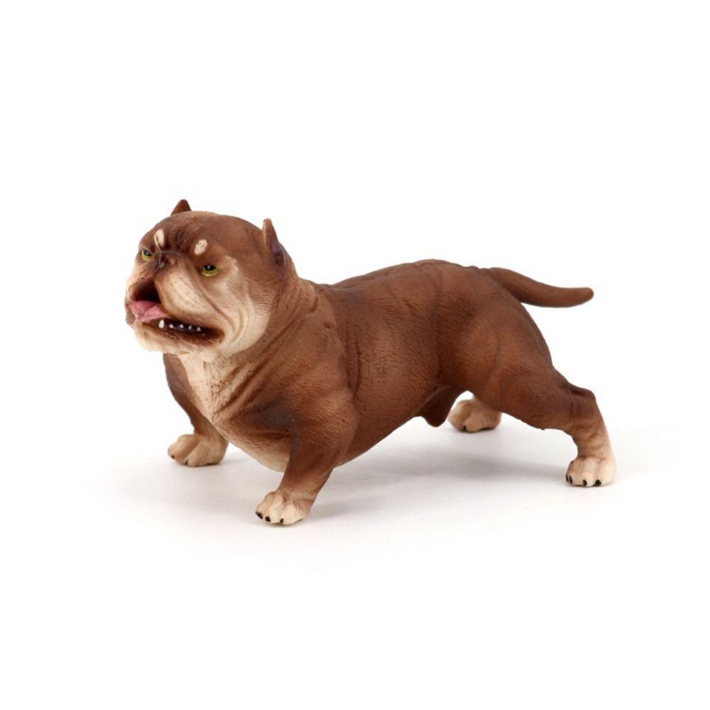 Animal Model Simulation Bulldog Educational Pitbull Figurine Children Toys Bulldog Model  Kids Toy