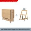 Zhigong Solid Wood Folding Dining Table and Chair Set for Apartments - Multifunctional, Movable Home Furniture