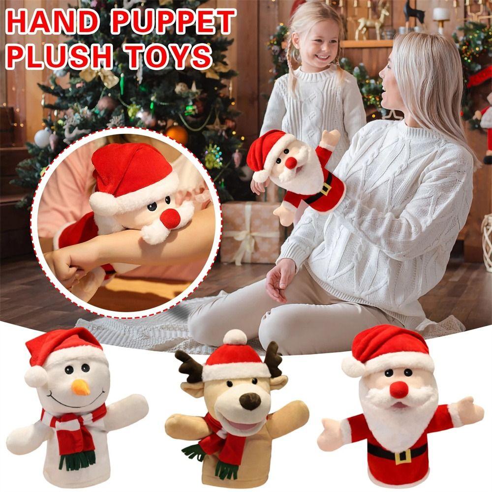 

Big Hand Puppet Christmas Gifts Hand Puppet Animal Head Puppet Christmas Puppets Santa Claus Elk snow man