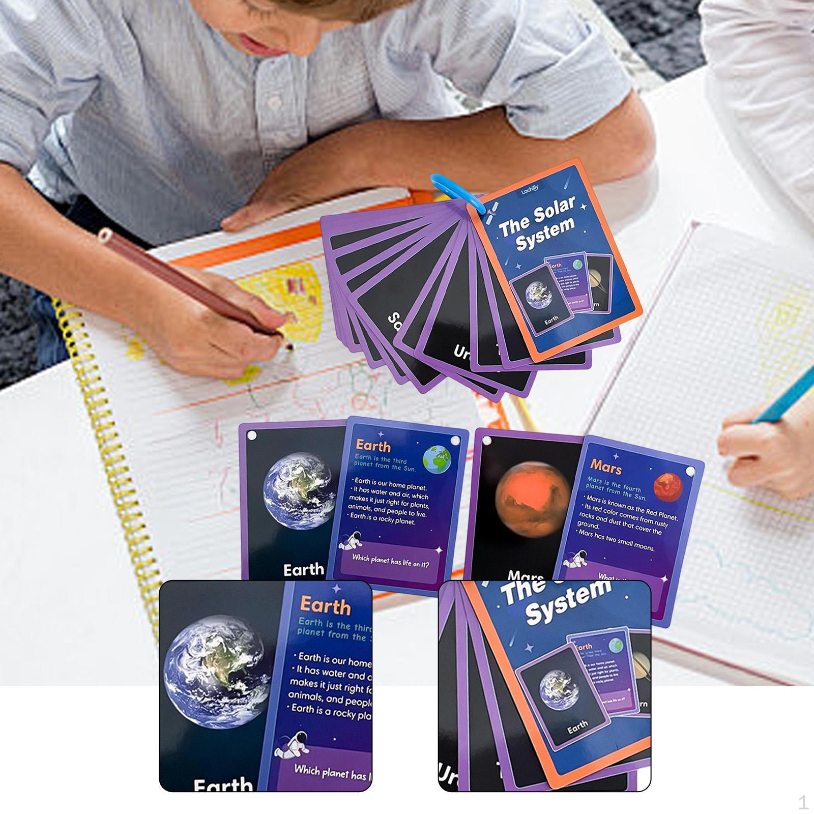 15 Pieces Solar System Flash Cards Kids Learning Toys Cognitive Vocabulary for Activity