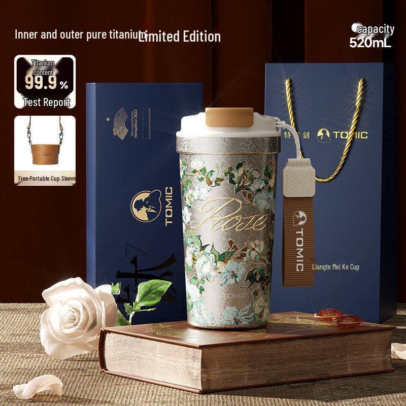 TOMIC Pure Titanium Insulated Coffee Cup