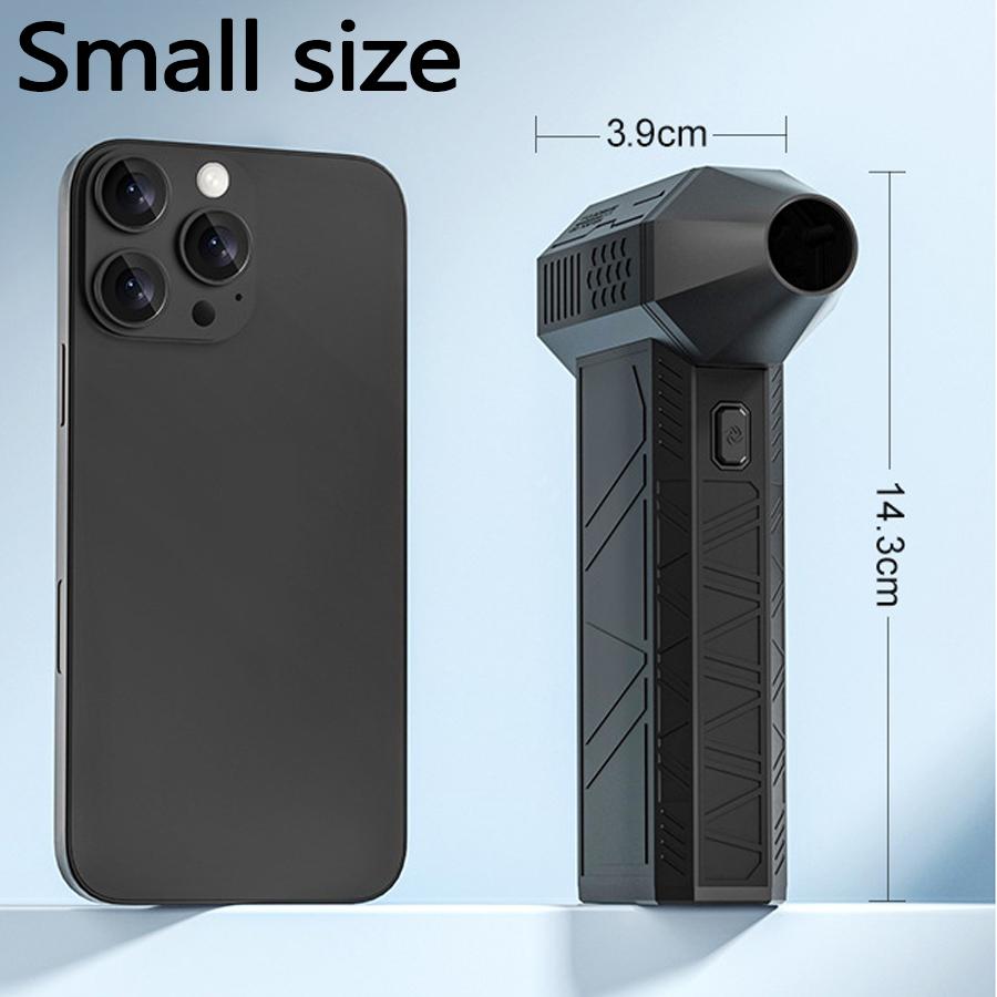 130000RPM Mini Turbo Jet Fan Electric Air Duster 3 Gear Turbo Violent Blower Rechargeable with Light Car Cleaning