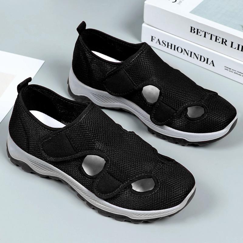 Shoes women's summer new casual hole shoes women's shoes adjustable breathable sandals comfortable elderly shoes
