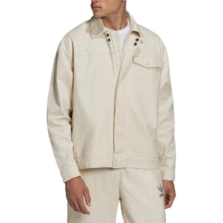 Adidas Originals Jackets Unisex Yellow/White Lapel Moderate Workwear HI6011
