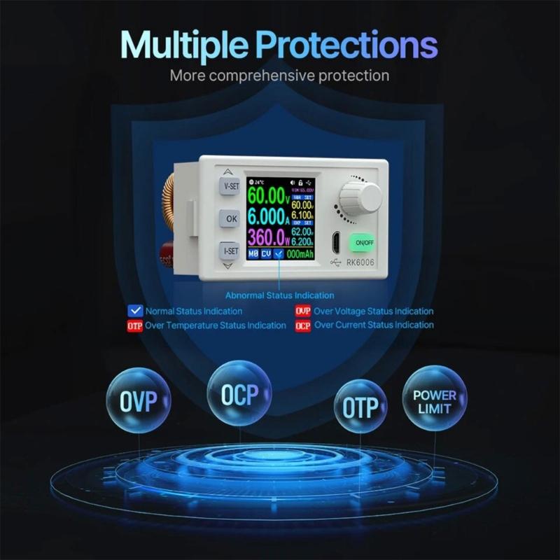 Digital Power Supply 0 60V 0 6.0A Adjustable Designs With USB Communication and Cooling Fan Systems High Performances