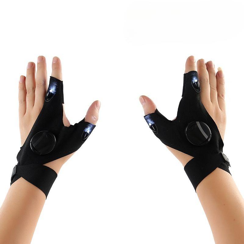 Multifunctional LED Gloves with Flashlight - Ideal for Night Fishing Gear Repair Concert Carnival & Rave