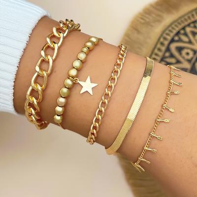 2022 New Classic Vintage Bracelet Set Ladies Bracelet Star Bracelet Charm Bracelet Bracelet Bracelet Gifts for Ladies Girls