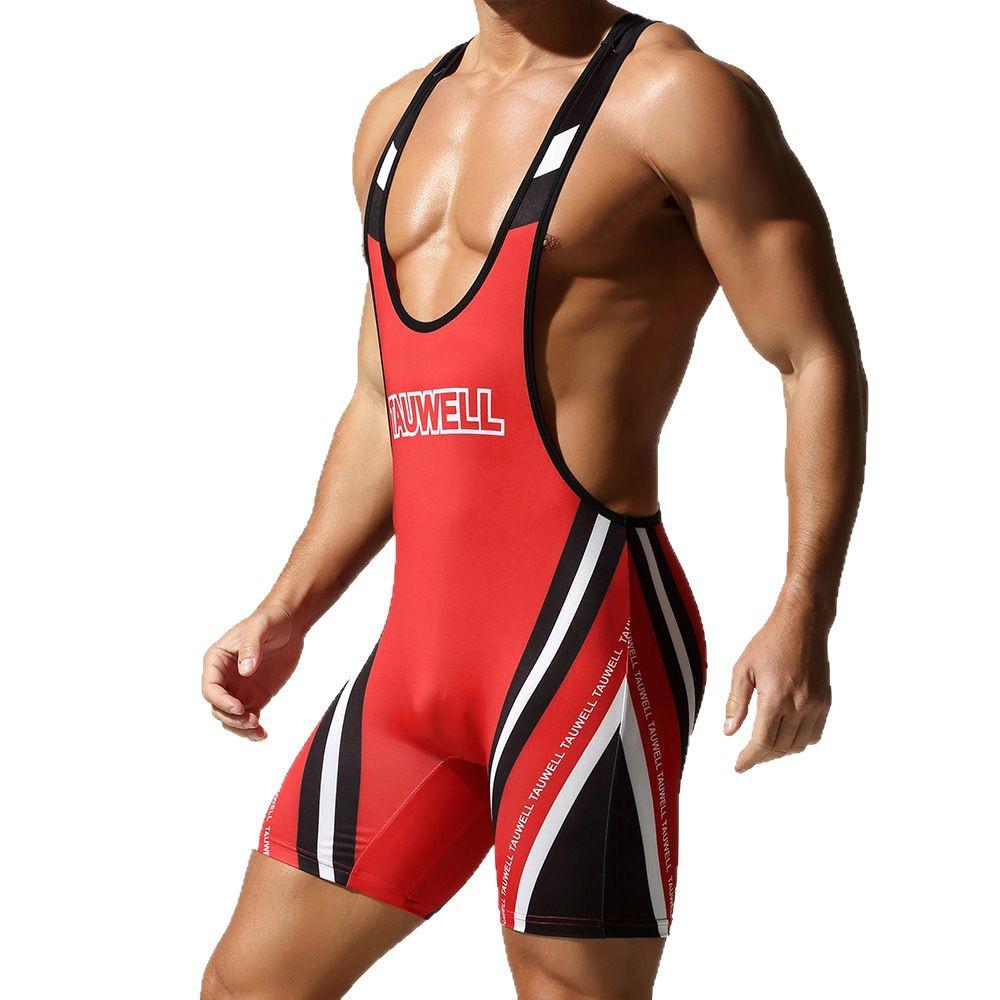 TAUWELL Herren Ringeranzug & Fitness Badehose