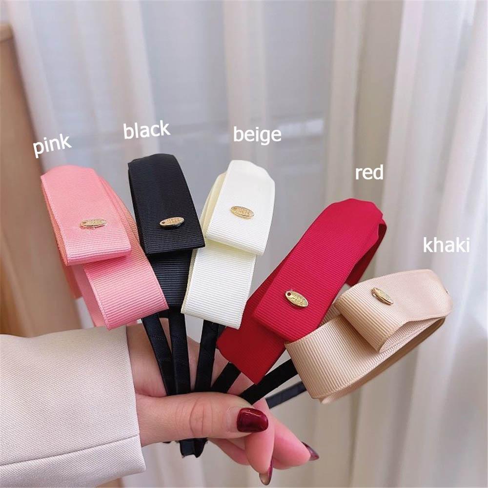 Accesorios para el cabello Dulce Vintage Lazo Bisel Adorno para la cabeza Diadema ancha Diadema Lazo Bandas para el cabello