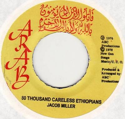 7inch Record JACOB MILLER - 80 Thousand Careless Ethiopians None Arab Jamaica Reggae, Ska & Dub Used