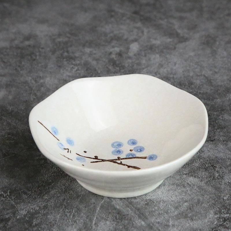 Ceramic Taste Dish Small Plate Mini Soy Sauce Tray Saucer Seasoning Bowl Jam Nut Porcelain Tableware Household Kitchen Supplies