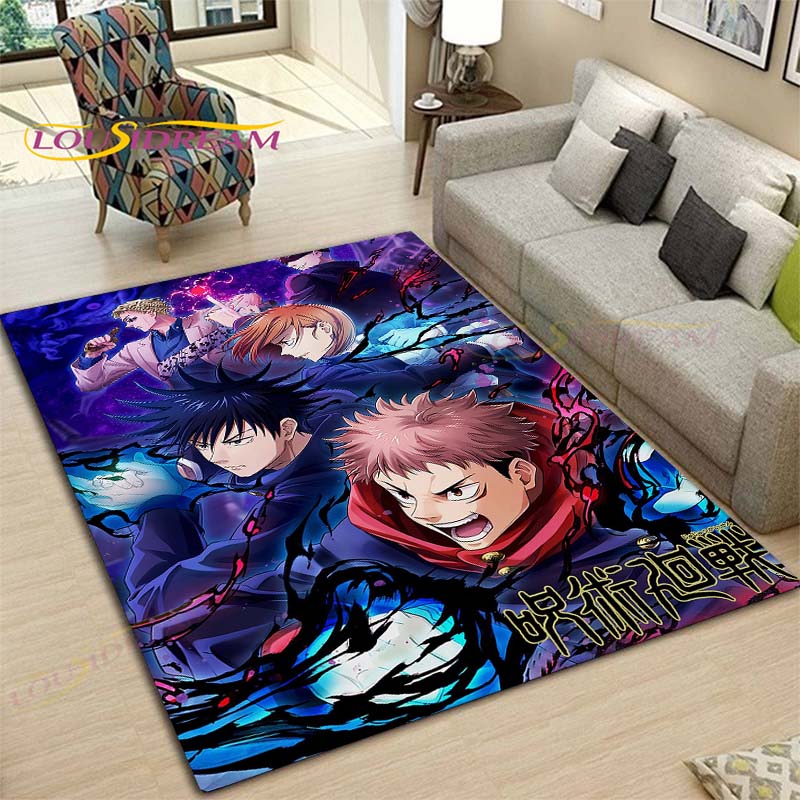 Cartoon Jujutsu Kaisen Floor Mat Door Mat Bathroom Non-slip Carpet Anime Carpet Printing Floor Mat Carpet