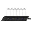 USB-Ladestation, 6-Port-Universal-Desktop-Dockingstation mit abnehmbaren Leitblechen, Ständer-Organizer