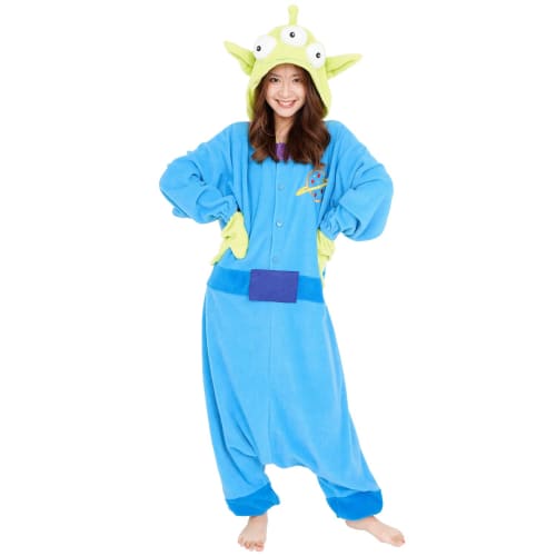 SAZAC Character Fleece Kigurumi, One Size Fits All, Disney Toy Story Alien
