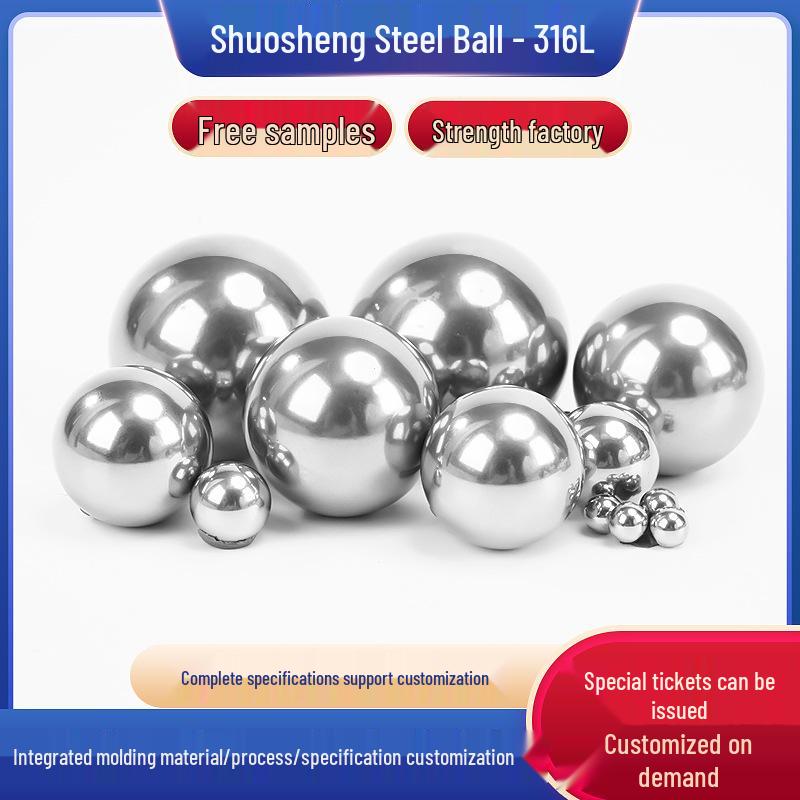 316L Stainless Steel Solid Round Beads - Drilled, Polished & Ground (10-100) 0.9mm
