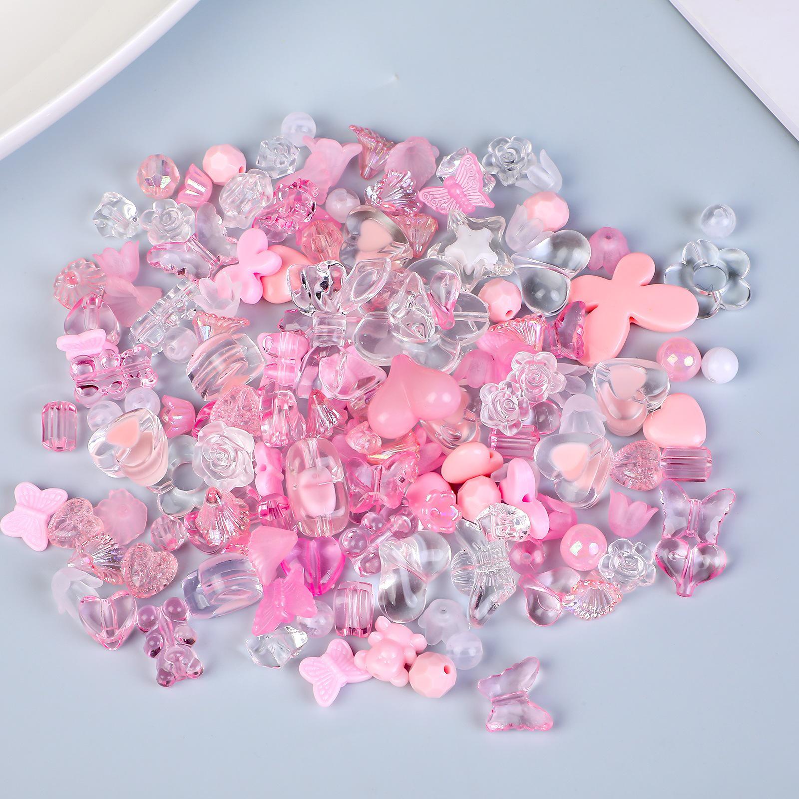 

Набор разноцветных акриловых бусин для поделок своими руками: Детский головной убор и набор цепочек для телефона Small Pack: 30g