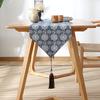 Inyahome Modern Unique Blue Table Runner For Home Dining Banquet Holiday Party Dinner Tables Cover Home Decor Christmas Gifts