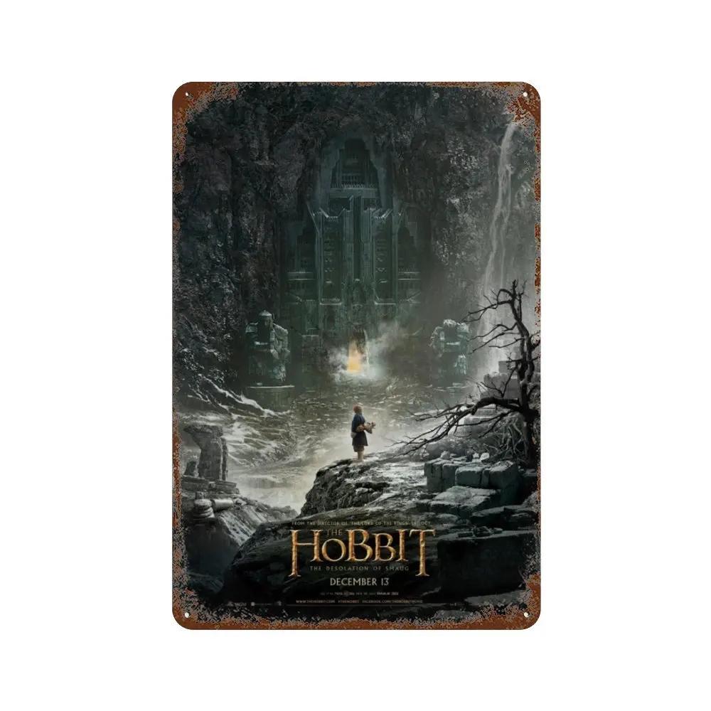 Abstract Ring Retro Travel Poster Metal Tin Sign Plaque Vintage Film Mordor Castle Lord Magic Kid Bed Room Home Wall Decor