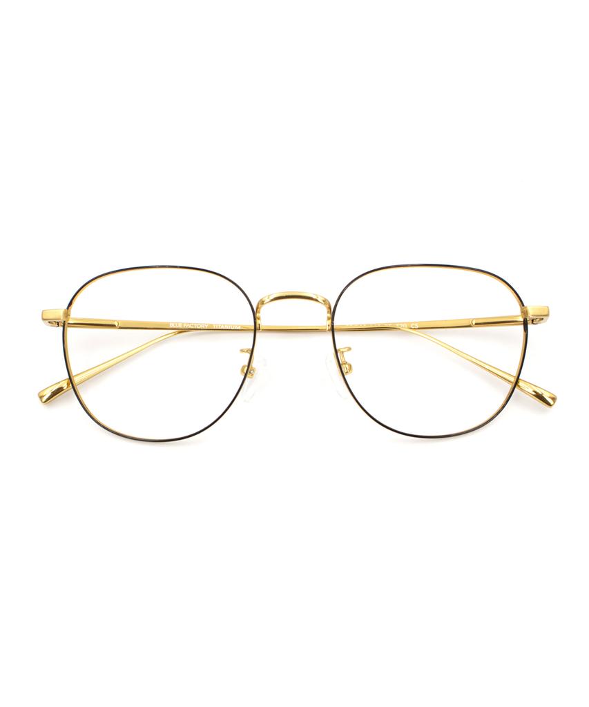 Beullupaegtoli T20 Black&Gold Glasses Blue Light Blocking Glasses