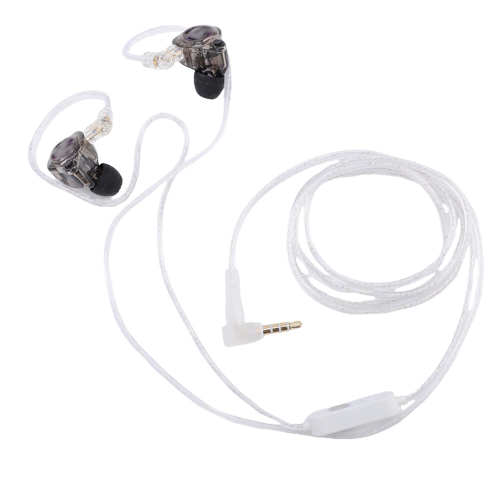 

Wired Earphones 3.5mm Detachable 2 Pin Cable HiFi Bass Noise Cancelling Earbuds with Mic for Gaming