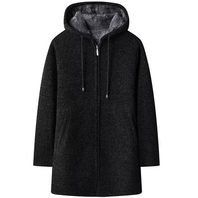 Spring Autumn Mens Sweater Coats Cardigans Hooded Slim Fit Long Solid Knitted Jacket Male Casual Sweater Cardigan Winter Coats