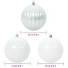XL Christmas Ornament Set 9 pcs White Plastic
