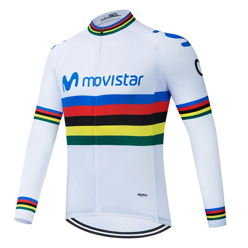 2026 Movistar Team Dlouhý rukáv Cyklistické dresy Ropa Ciclismo Maillot Cyklistické oblečení Prodyšné Mtb Kolo Cyklistické oblečení