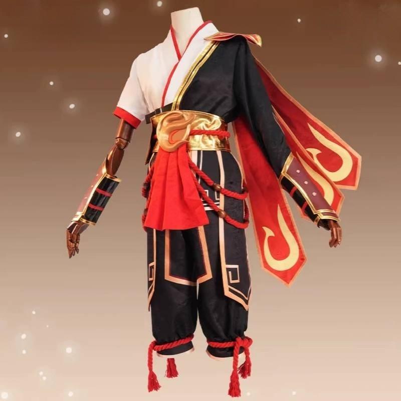 Supernatural Squad General Scarlet Flame Cosplay Outfit For Anime Conventions With Trendy Street Style For Teens