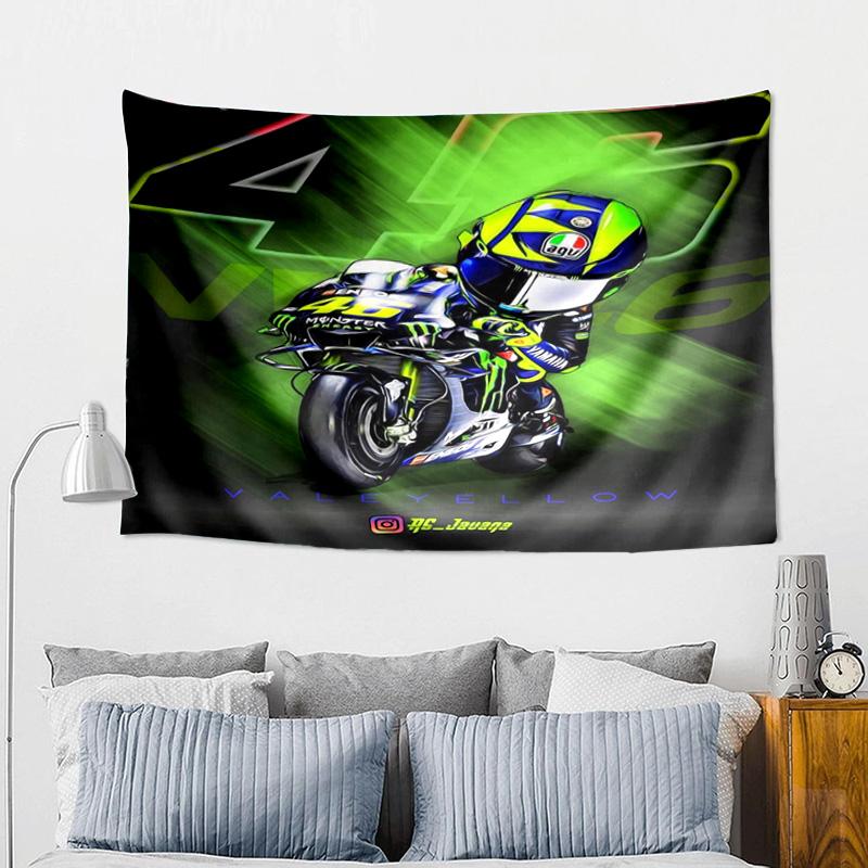Rider Speeding Through Neon Lights Printed Tapestry, Wall Hanging,Livingroom, dormitory, Large Wall Decor, Fabric Decor Fan Birthday Gifts