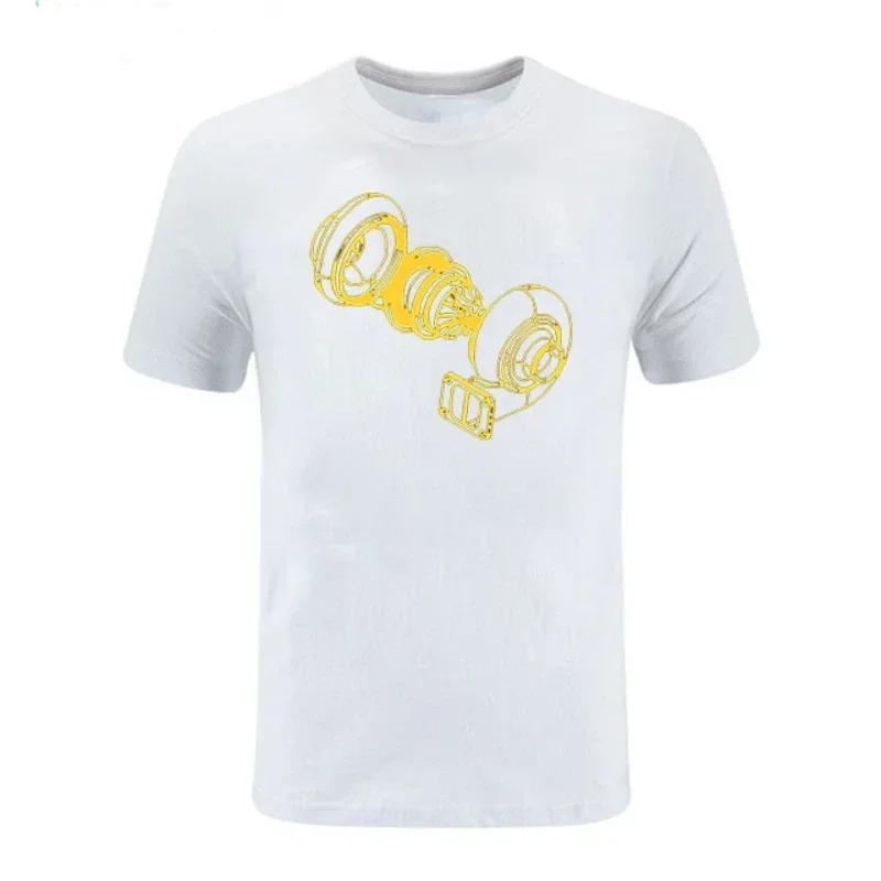 Exploded Turbo Car TShirt Men Adult Tops Clothing Crew Neck Tee Shirt Printed Youth T-Shirts Graphic TShirts Women Tee Tops