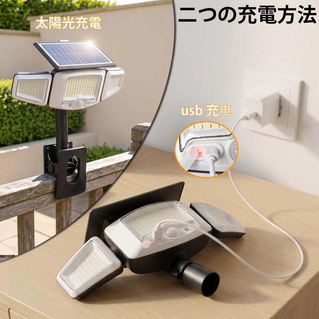 Solar Outdoor Waterproof Sensor Light, High Brightness 2500 Lumens, 180° Sensor [3-Way Wall Mount, Recessed, Clip-on VerticalHorizontal Use],