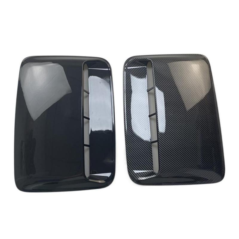 New Glossy Carbon Fiber Look Car Air Flow Intake Hood Scoop Vent Bonnet Decor Cover